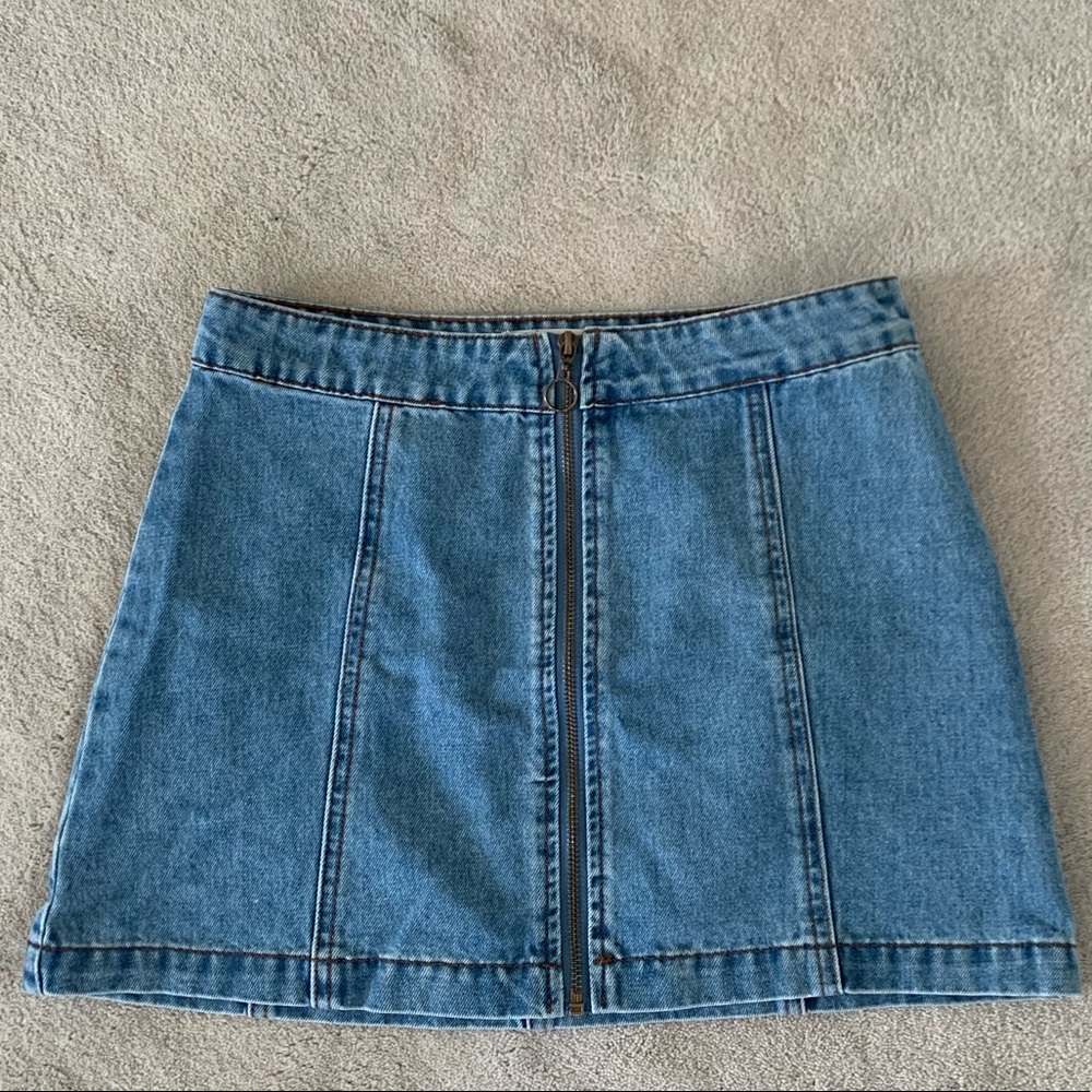 Zip Jean skirt